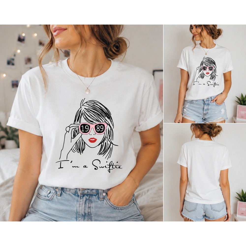 Taylor Swift Surf Style Womens T Shirt Medium I'm a Swiftie 1989 Graphic NWOT